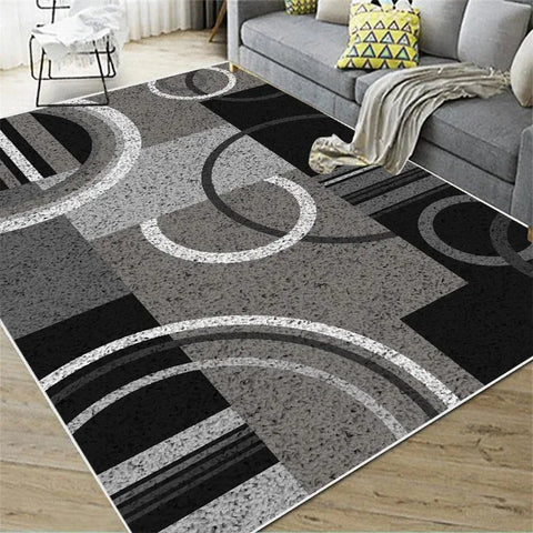 Navak Carpet Modern Geometric Lines Living Room Decor Carpet Bedroom Bedside Soft Foot Mat Home Kitchen Entrance Doormat Floor Mat