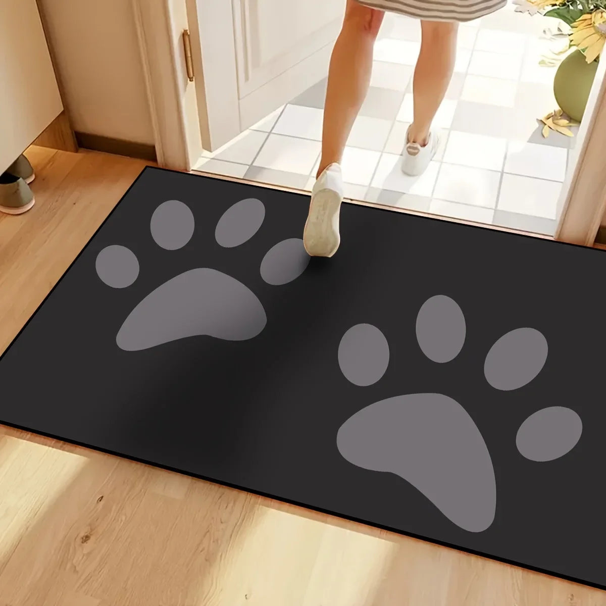 Navak Carpet Cat Paw Print Doormat Kitchen Rug Absorbent Floor Mat For Household Decorative Welcome Entrance Door Mats Washable Home Carpets