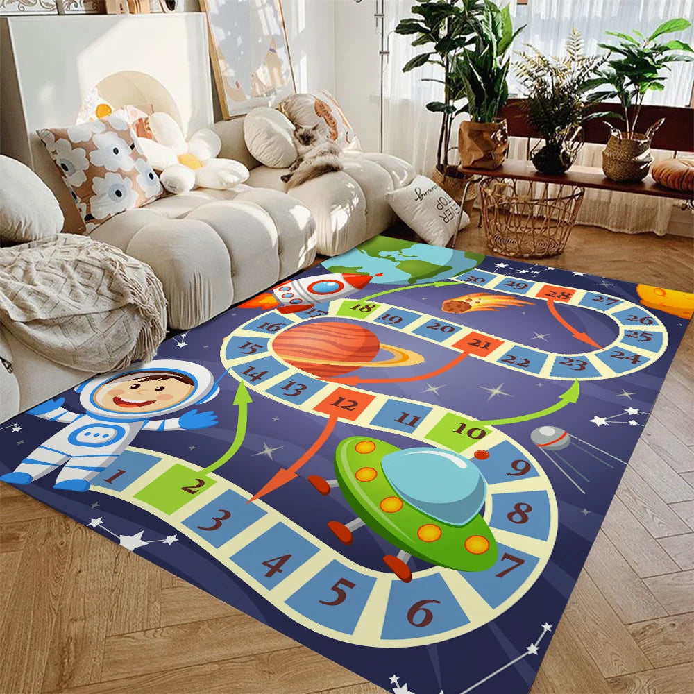 Navak Carpet Kids Play Mat Non-Slip Flannel Carpets for Children's Room Home Living Room Bedroom Kitchen Rug Machine Washable Floor Mat