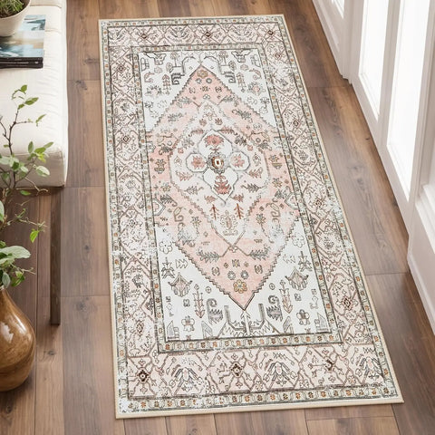 Navak Carpet Exclusive Picks Persian Style Cashmere Wash Back Rug Foldable Machine Washable Bedroom Rug Bedside Rug Hallway Aisle Rug Home Decor