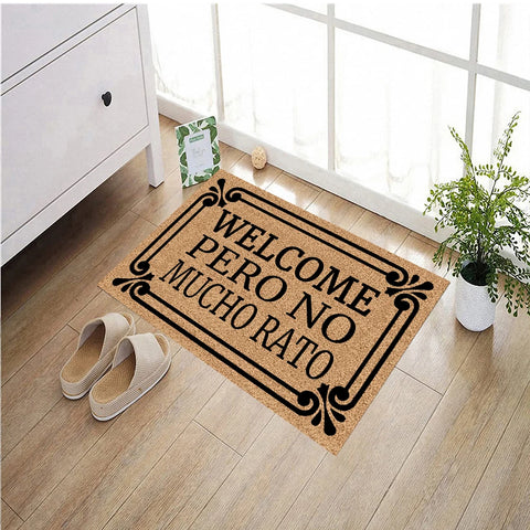 Navak Carpet Non-Slip Rubber Doormat, Welcome Pero No Mucho, Rato Door Mats, Funny Entryway Rug, Home Porch, Dust, Cute Foot Mat, Home Decor
