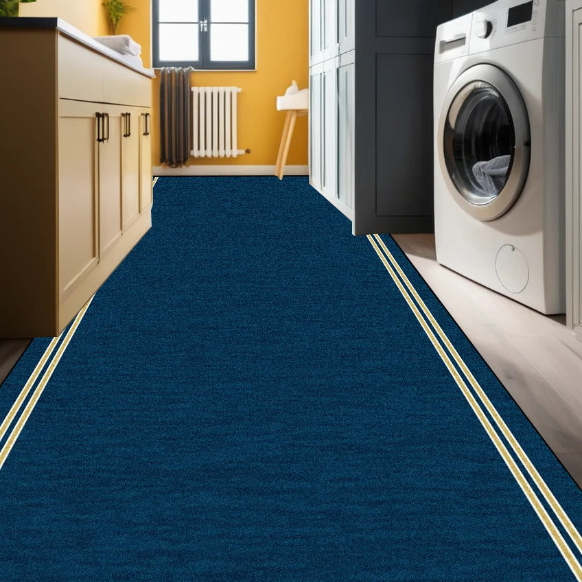 Navak Carpet Modern Geometric Corridor Carpet Kitchen Decor Non-slip Runner Rugs Bathroom Passageway Entrance Door Mat Hotel Lobby Long Rugs