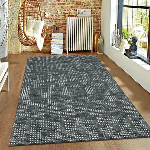 Navak Carpet Brown Geometric Living Room Carpet Nordic Minimalist Art Rug for Hotel Homestay Retro American Style Decor Non Slip Floor Mat