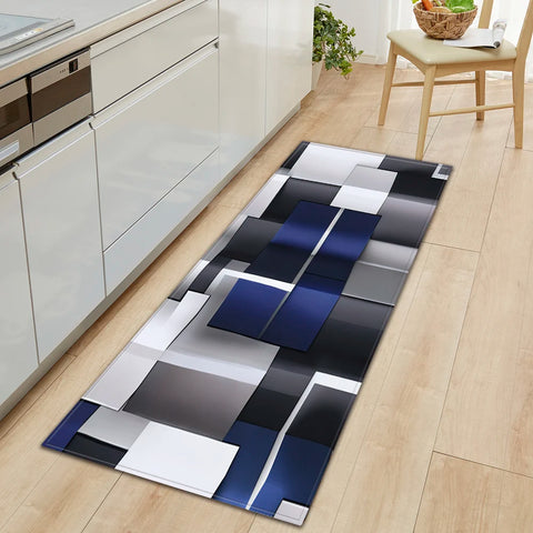 Navak Carpet Plaid Kitchen Mat Home Living Room Balcony Bedroom Floor Decoration 3D Carpet House Hallway Entrance Door Bath Non-Slip Foot Rug