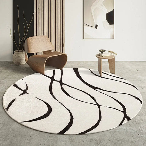 Navak Carpet Fluffy Soft Living Room Decoration Carpet Light Luxury Rugs for Bedroom Large Area Round Lounge Rug Home Study Thicken Plush Mat