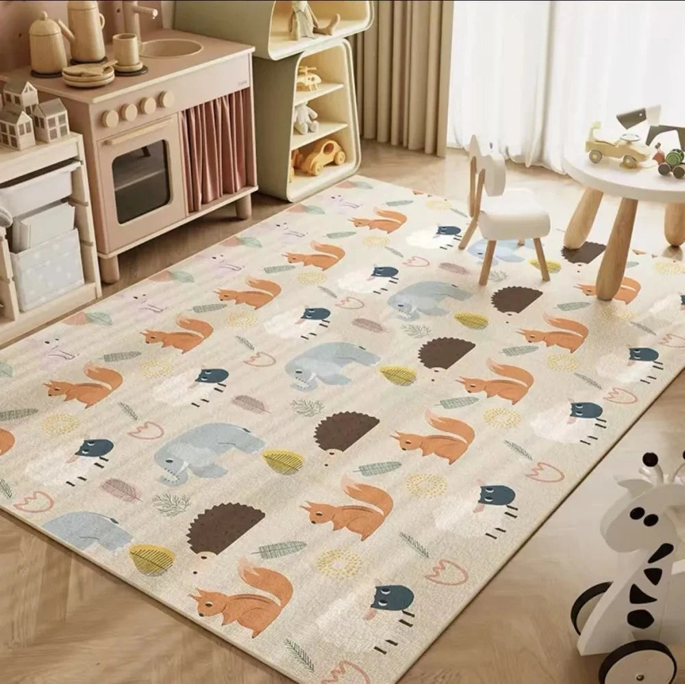 Navak Carpet Carpet Room Bedroom Cartoon World Map Underwater World Space Rug Washable Non-slip Carpet Children's Playmat Home Decoration