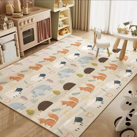 Navak Carpet Carpet Room Bedroom Cartoon World Map Underwater World Space Rug Washable Non-slip Carpet Children's Playmat Home Decoration