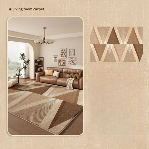 Navak Carpet French Retro Style Rugs for Bedroom Fluffy Soft Lounge Floor Mat Large Area Living Room Decoration Carpet Home Thicken Plush Rug