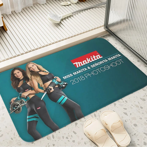 Navak Carpet Bathroom Foot Mat Non-slip T-Makitas Entrance Door Doormat Slip-resistant Balcony Bedroom Rug Kitchen Hallway Corridor Carpet