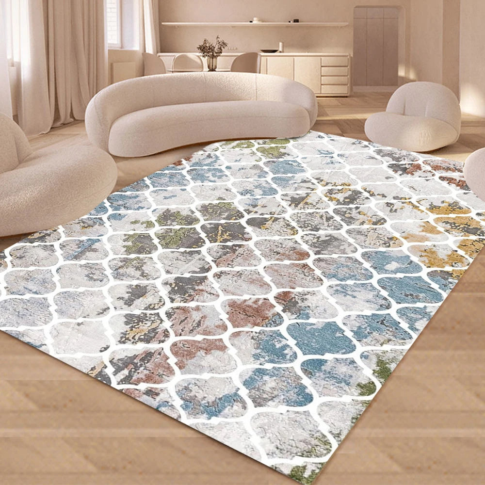 Navak Carpet Bohemian Abstract Modern Art Geometry Carpet Rug for Living Room Bedroom Home Sofa Decoration Non-slip Floor Mat