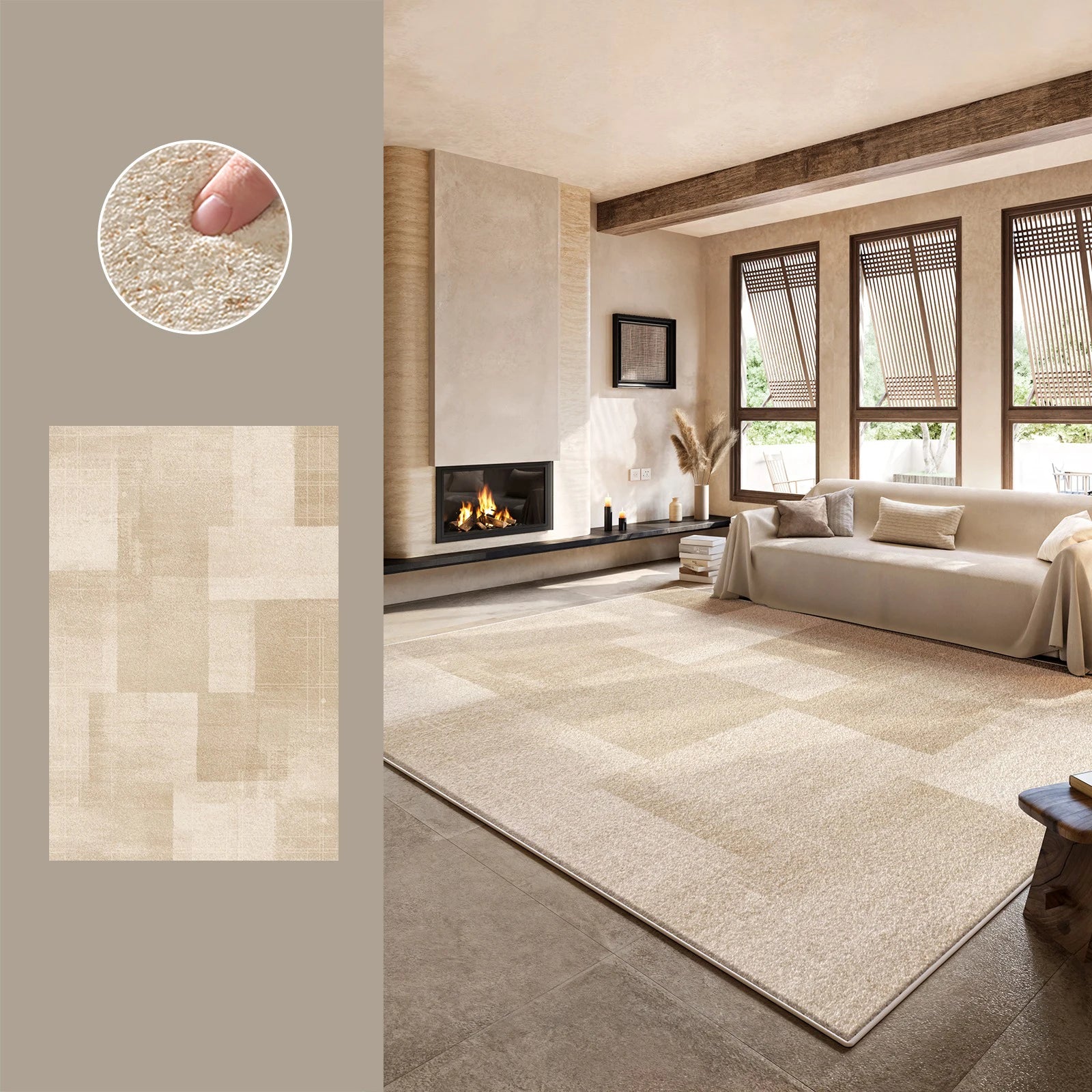 Navak Carpet Large Area Carpet for Living Room Cashmere Imitation Soft Plush Rugs For Bedroom Cloakroom Floor Mats 카페트 거실 대형 Alfombra Salón