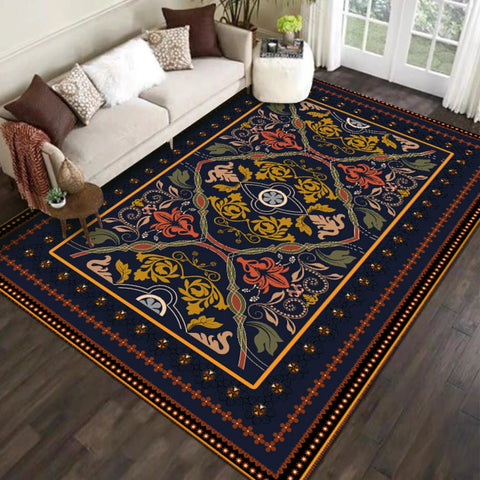 Navak Carpet Retro Persian-Turkish Carpet for Living Room Decor Sofa Rug Bedroom Bedside Soft Rug Kitchen Coffee Table Floor Mat Hallway Rug