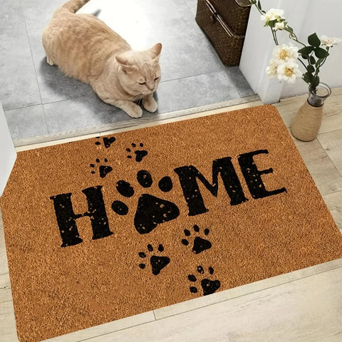 Navak Carpet Cat Paw Printed Door Mat Home Doormat Welcome Mat Living Room Carpet Anti Slip Foot Pad Kitchen Rug  Door Mat Entrance  Bath Mat