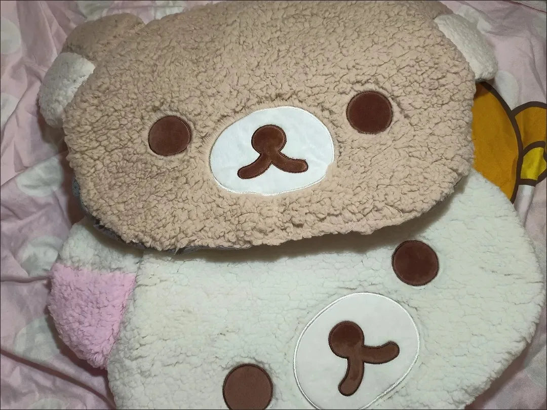 Navak Carpet Cartoon Rilakkumas Plush Rug Kawaii Korilakkuma Bear Soft Floor Mat Bedroom Chair Bedside Lounge Rug Bathroom Doormat Home Decor