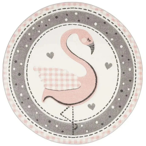 Navak Carpet Cartoon Animal Round Rug Girl Children's Room Crawling Floor Mat Bedroom Living Room