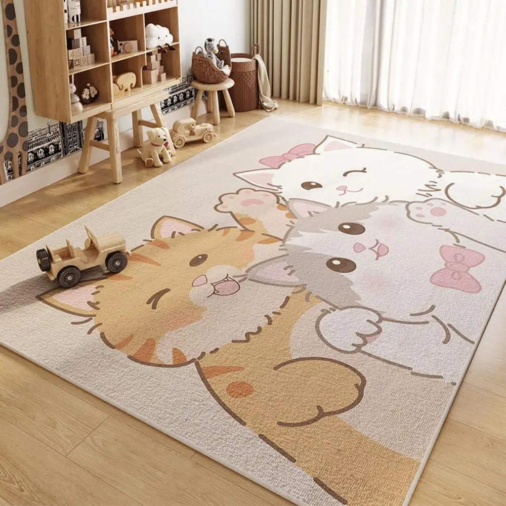 Navak Carpet Exclusive Picks Cartoon Space - Theme Crystal Velvet Rug, Non - slip & Soft, Kids’ Room Home Decor