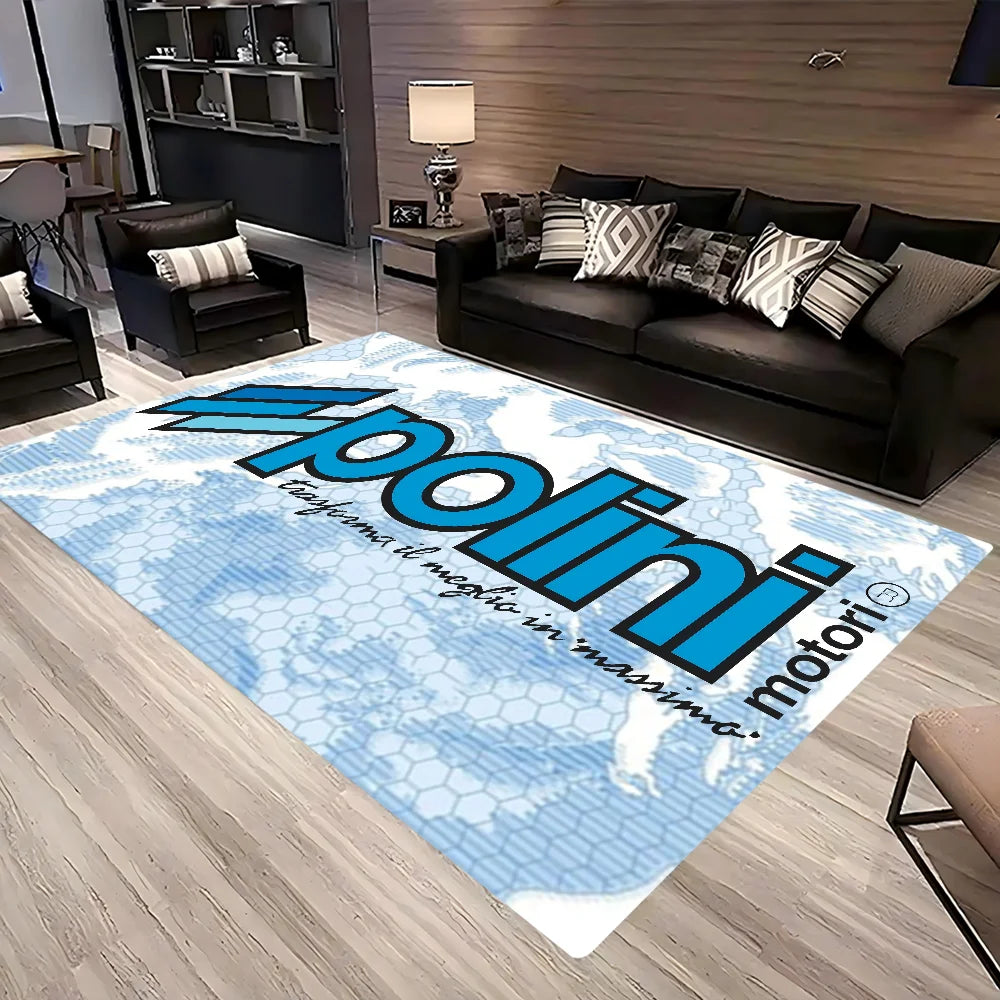 Navak Carpet P-Polini Italy Scooter Race Floor Mat Non-Slip Laundry Room Mat Laundry Decor Balcony Child Living Room Bedside Mats