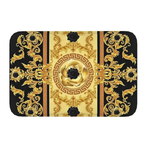 Navak Carpet Luxury Golden Lion European Floral Front Floor Door Entrance Mats Outdoor Bathroom Kitchen Doormat Living Room Carpet Rug