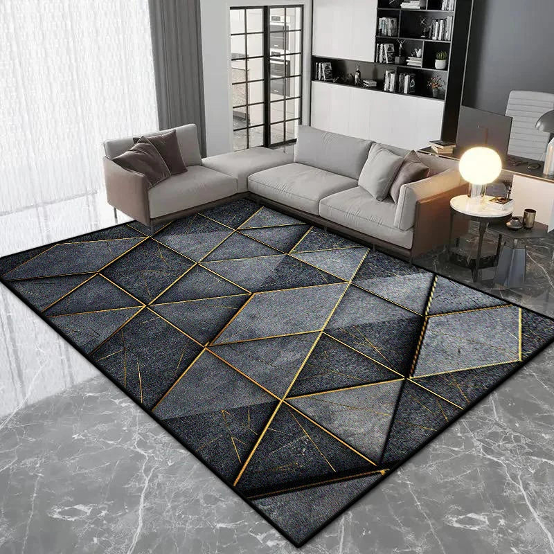 Navak Carpet Nordic Geometric Style Carpet Living Room Luxury Decoration Bedroom Large Area Rugs Lounge Coffee Tables Non-slip Floor Mat Soft