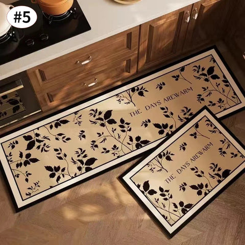 Navak Carpet Exclusive Picks American Light Luxury Water-absorbent Non-slip Dirt-resistant Foot Mat Vintage Crystal Velvet Kitchen Doorway Carpet