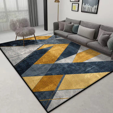 Navak Carpet Nordic Geometric Area Rug – Large Non-Slip Carpet | Custom Size for Living Room Sofa & Bedroom Home Decor