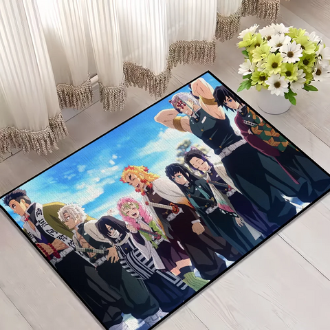 Navak Carpet Anime D-DemonS Cool S-SlayerS small carpet For House Bedroom Decoration Kitchen Bath Super Absorbent Rug Carpet Foot Non-slip