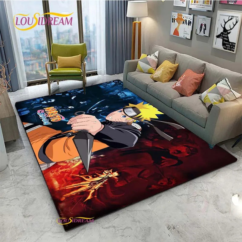 Navak Carpet Naruto Cartoon Anime Carpet for Living Room Bedroom Cute Rugs Kitchen Table Door Kids Un-slip Floor Mats Alfombra Birthday gift