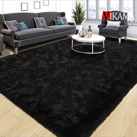 Navak Carpet Exclusive Picks black Area Plush for Bedroom, Living Room Fluffy Rug, Large Area Rug Shag Shaggy Carpet Soft Plush Furry Bedside Rug