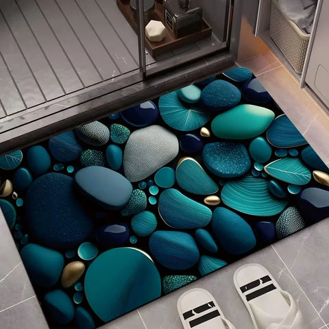 Navak Carpet Exclusive Picks Pebble Pattern Facecloth Floor Mat Ins Style Non-Slip Bathroom Entrance Living Room Three Floor Mats Home Decoration