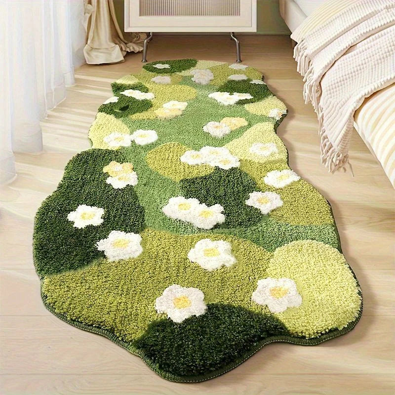 Navak Carpet Nordic Style Bedroom Decor Carpet Home Fluffy Soft Rug Irregular Shapes Carpets for Living Room Thickend Plush Bedside Floor Mat