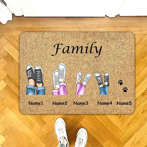 Navak Carpet Family Members Home Living Room  Sofa Door Mat Decoration Anti Slip Floor Mat Cute Rug  Door Mat Carpet  Area Rug  Kawaii Rug