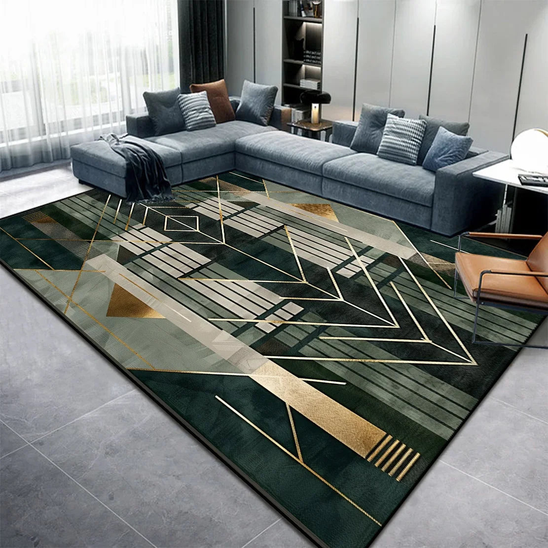 Navak Carpet Modern Abstract Living Room Carpet – Washable Area Rug for Bedroom, Lounge & Coffee Table, Home Decor Floor Mat