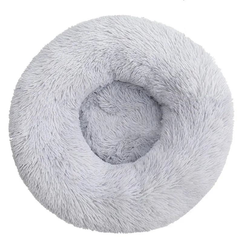 Navak Carpet  40-90cm Round Pet Bed for Large Dog Bed Super Soft Cat Bed Long Plush Dog House for Medium Dog House Winter Warm Sleeping