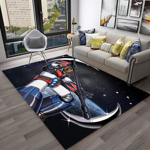 Navak Carpet 3D Cartoon UFO Robot Grendizer Anime Carpet Rug for Home Living Room Bedroom Sofa Doormat Decor,kids Area Rug Non-slip Floor Mat