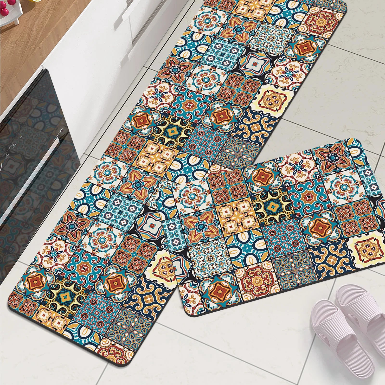Navak Carpet Super Absorbent Kitchen Mat Waterproof Long Area Kitchen Rug For Living Room Bedroom Foot Mat Hallway Carpet Doormat Washable