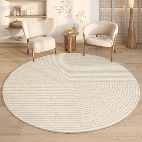 Navak Carpet Modern Style Rugs for Bedroom Minimalist Living Room Decoration Round Anti-slip Carpet Soft Bedside Floor Mat Washable Study Rug