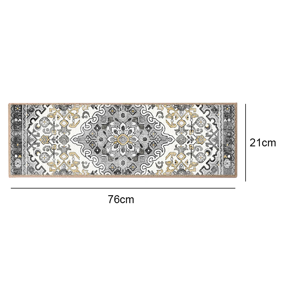 Navak Carpet 15PCS Carpet Stair Treads Set Reusable Non Slip Stairway Carpet Rugs Bohemian Indoor Skid Resistant Stair Tread for Wooden Steps