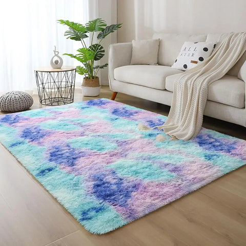 Navak Carpet Exclusive Picks Tie-dye Carpet Living Room Coffee Table Cushion Shaggy Washable Bedroom Modern Scandinavian Soft Cozy Mat Home Decor Rug