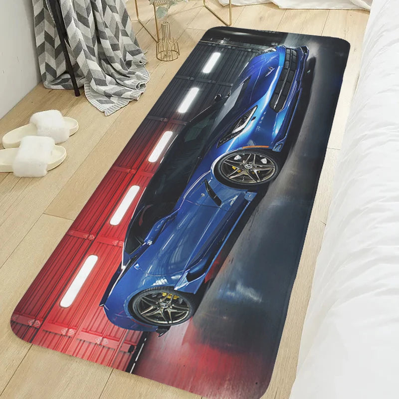 Navak Carpet Bedroom Rug T-Corvettes Living Room Floor Carpet Slip-resistant Hallway Kitchen Porch Foot Mat Non-slip Doormat Entrance Door