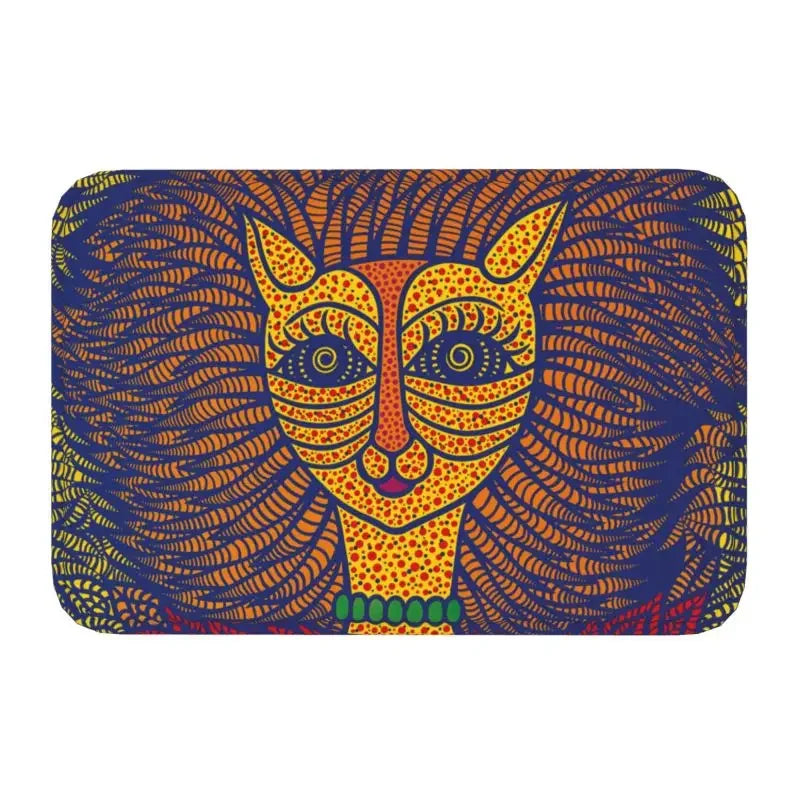 Navak Carpet Custom Yayoi Kusama Abstract Painting Doormat Non-Slip Entrance Bathroom Kitchen Door Floor Mat Garage Rug Carpet Footpad