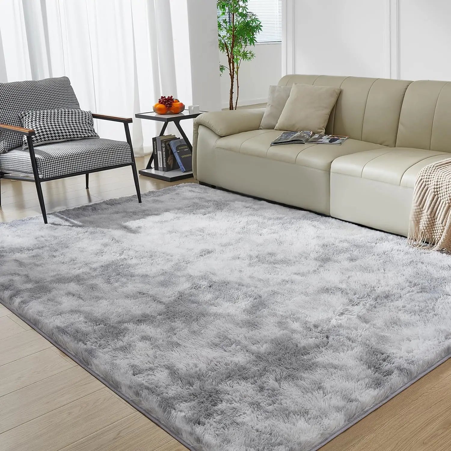 Navak Carpet Silk Wool Carpet Living Room Plush Rug Bed Room Floor Fluffy Mats Non-slip Home Decor Soft Velvet Carpet Kids Room Blankets