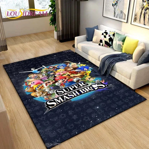 Navak Carpet Mario Cartoon Anime Carpet for Living Room Bedroom Cute Rugs Table Kitchen Door Kids Un-slip Floor Mats Alfombra Birthday gift