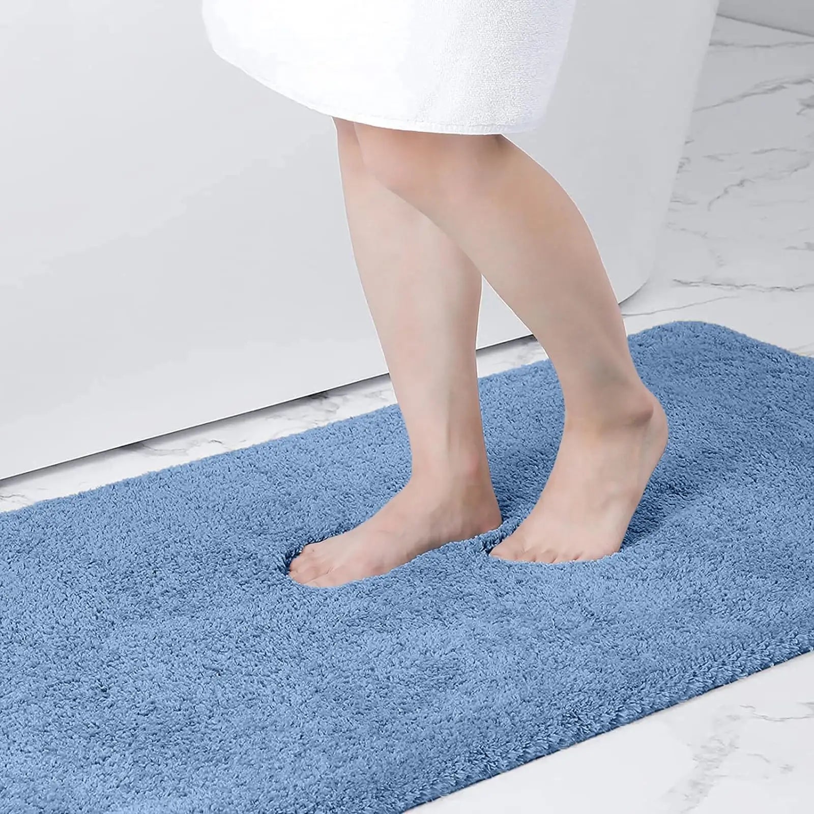 Navak Carpet Kitinjoy Fluffy Bathroom Rugs Non-Slip Washable Absorbente Bath Mat Soft Shaggy Microfibre Bath Mats Resist Dirt Kitchen Carpets
