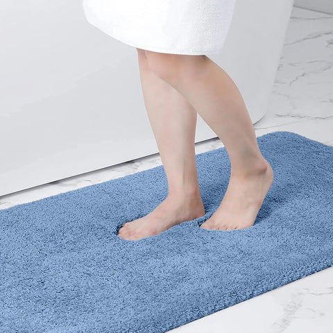 Navak Carpet Kitinjoy Fluffy Bathroom Rugs Non-Slip Washable Absorbente Bath Mat Soft Shaggy Microfibre Bath Mats Resist Dirt Kitchen Carpets