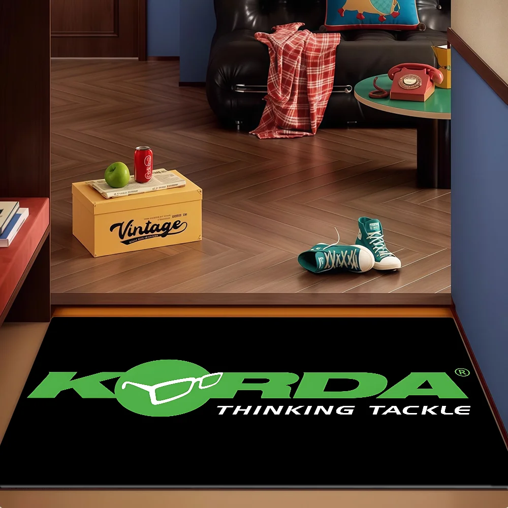 Navak Carpet K-Korda Fishing Logo Floor Mat Kids Room Bedroom Decoration Balcony Anti-Slip Doormat Living Room Welcome Rug