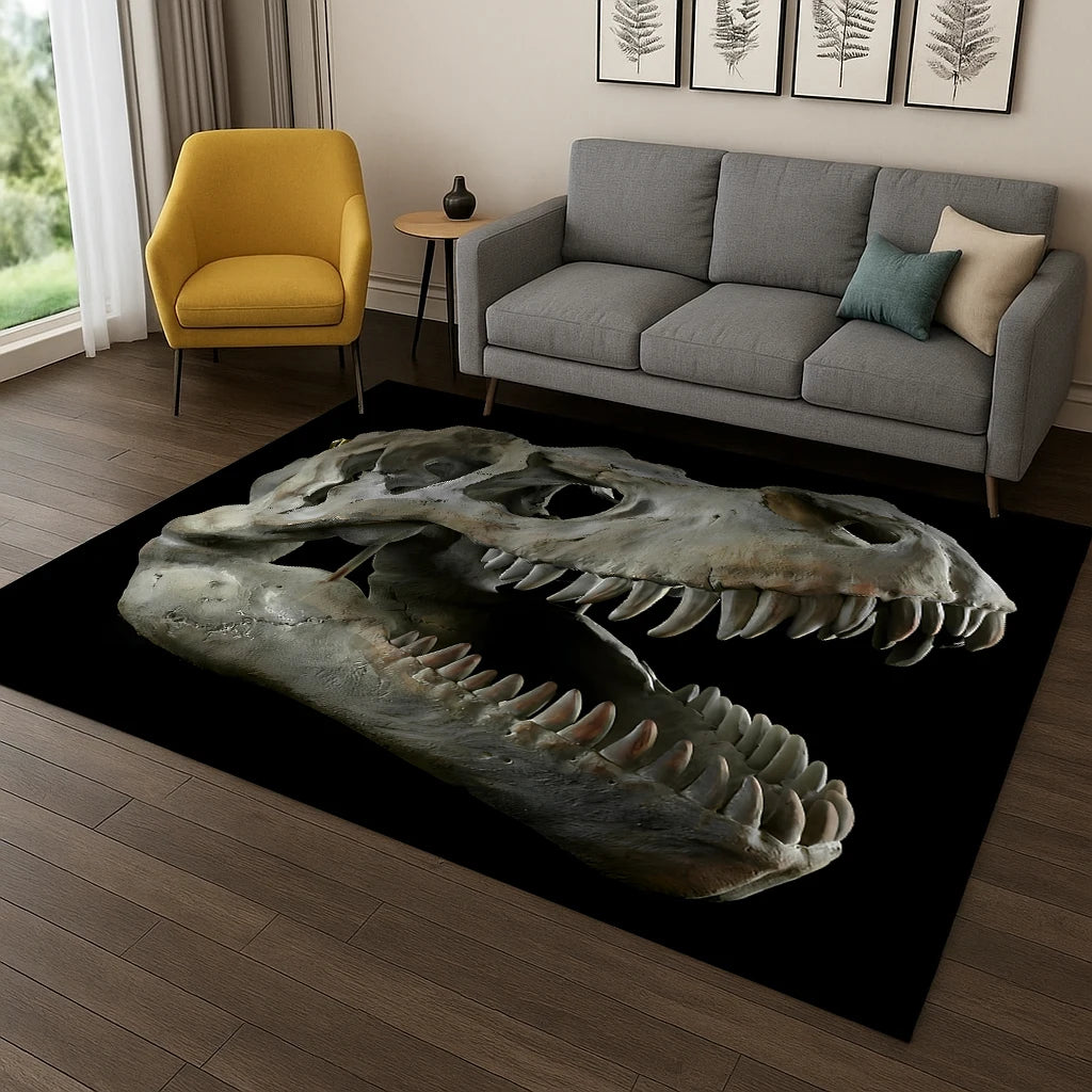 Navak Carpet Dinosaur Fossil Cartoon Carpet Rug for Bedroom Living Room Sofa Doormat Kitchen Home Decor,Kid Game Area Rug Non-slip Floor Mat