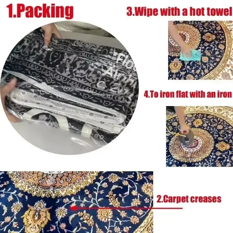 Navak Carpet American Retro Carpet Blue Brown Living Room High-grade Bedroom Bedside Floor Mat Cloakroom Sofa Simple Rug Alfombra Decorate