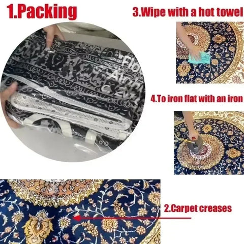 Navak Carpet American Retro Carpet Blue Brown Living Room High-grade Bedroom Bedside Floor Mat Cloakroom Sofa Simple Rug Alfombra Decorate
