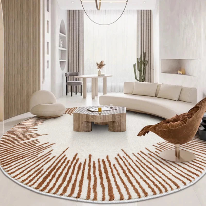 Navak Carpet Fluffy Soft Living Room Decoration Carpet Light Luxury Rugs for Bedroom Large Area Round Lounge Rug Home Study Thicken Plush Mat