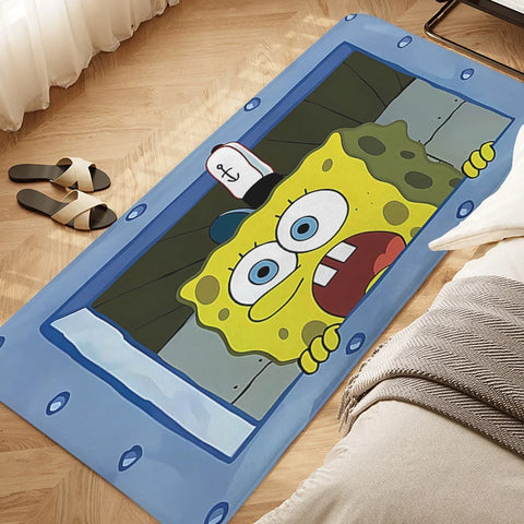 Navak Carpet Sleeping Room Floor Carpet D-SpongeBobs Cute Kitchen Waterproof Bathroom Mat Non-slip Custom Doormat Entrance Door Hallway Rug
